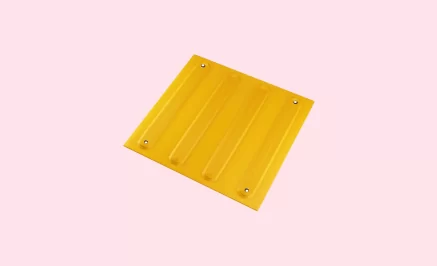 AT Tactile Tiles – Screw Fix Directional Tile with 4 Concentric Line Strips