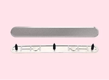 Stainless Steel Tactile Strip with Diamond Pattern (Casting Finish) & Poly Sleeve: Directional Guidance Strip