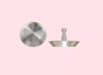 Stainless Steel Tactile Warning Stud With Concentric Rings Pattern on Top